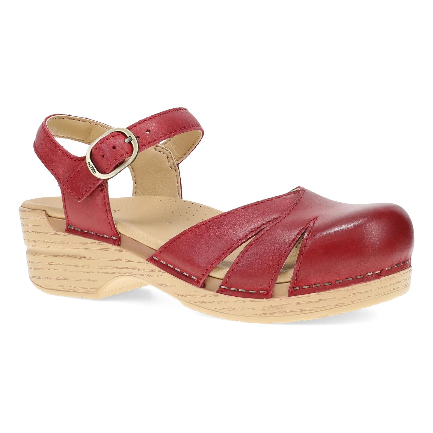 Red Burnished Nubuck Mary Jane,36