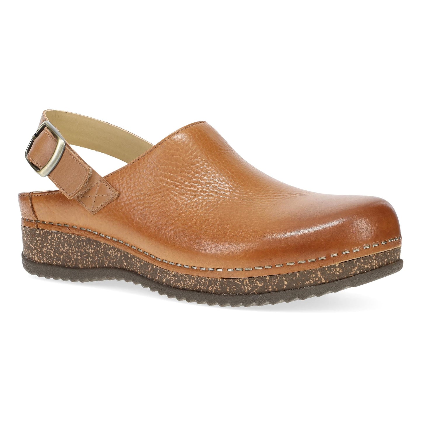 Tan Waxy Milled Mule,36