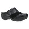 Black Leather Mule