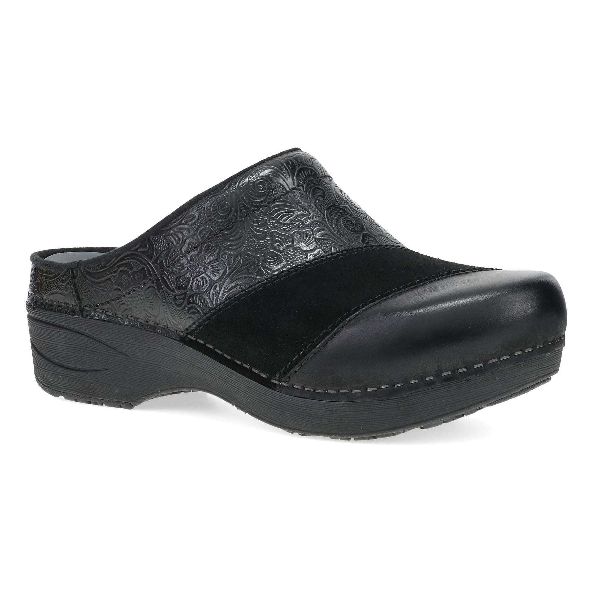 Black Leather Mule,36