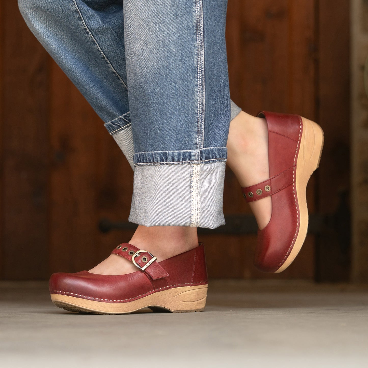 Dansko XP 2.0 Mary Jane Red Leather