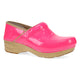Pink Neon Patent Clog
