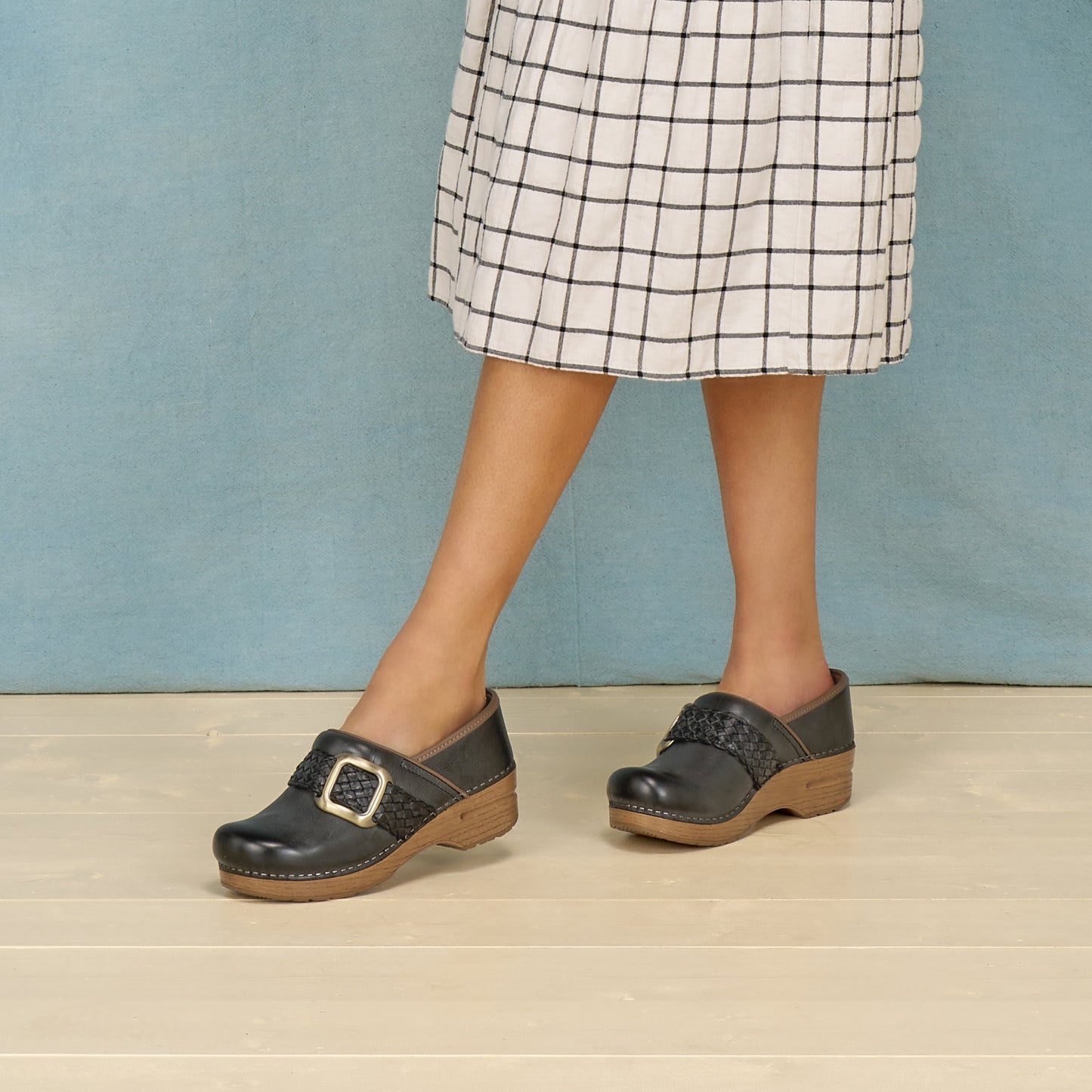 Dansko Pro Braided Black Leather