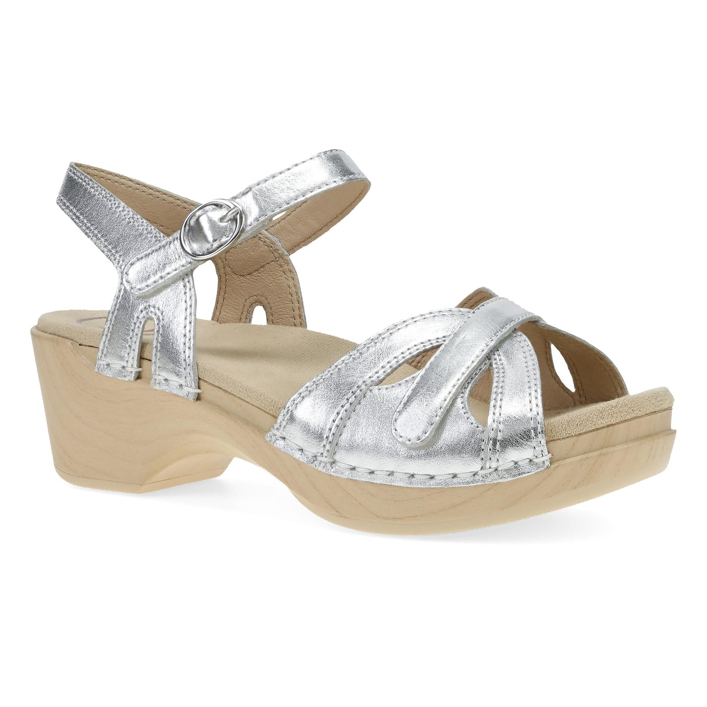Silver Metallic Sandal,36