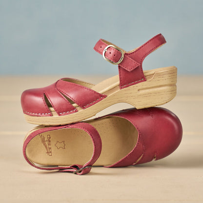 Dansko Margreta Red Burnished Nubuck