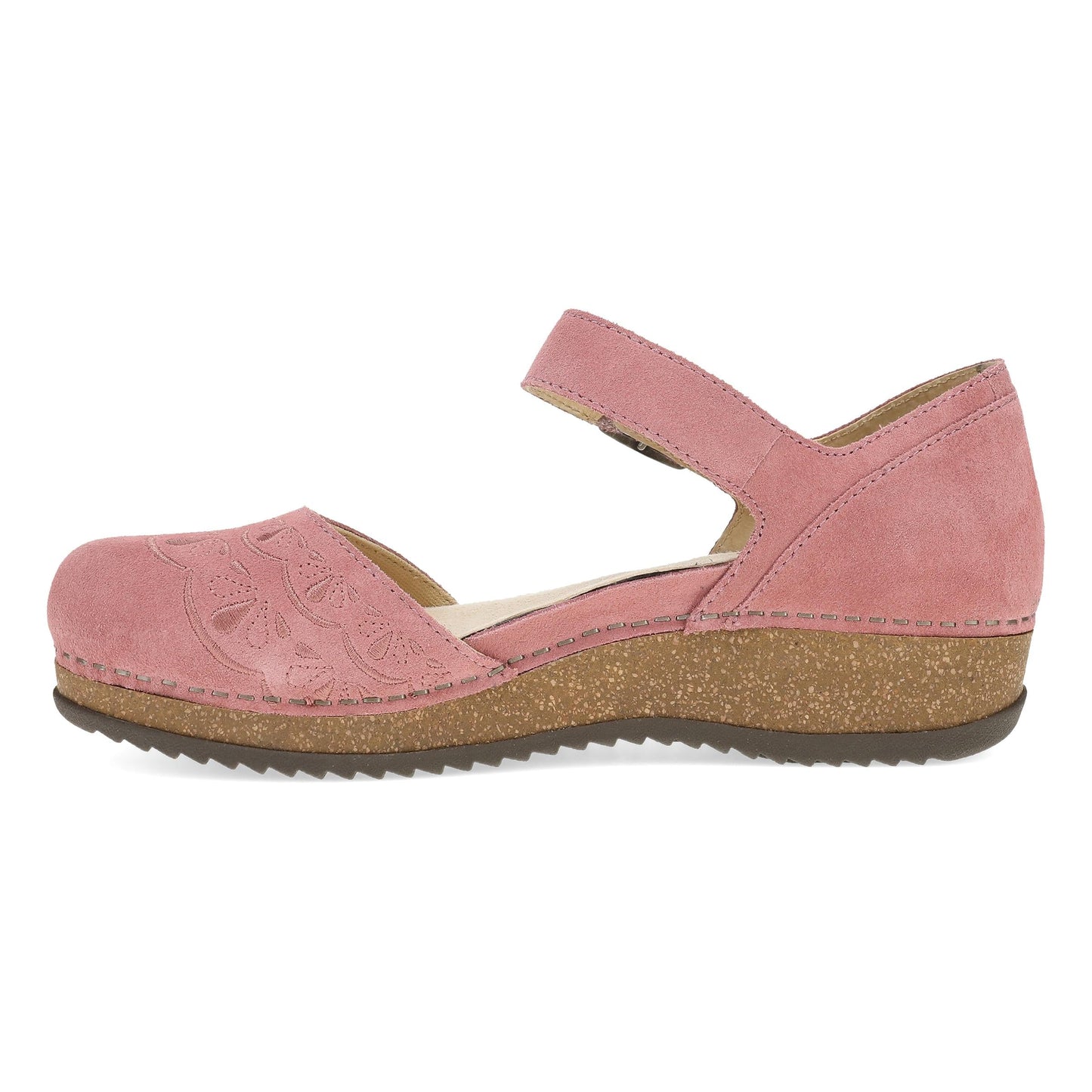 Dansko Mae Ash Rose Embroidered Suede