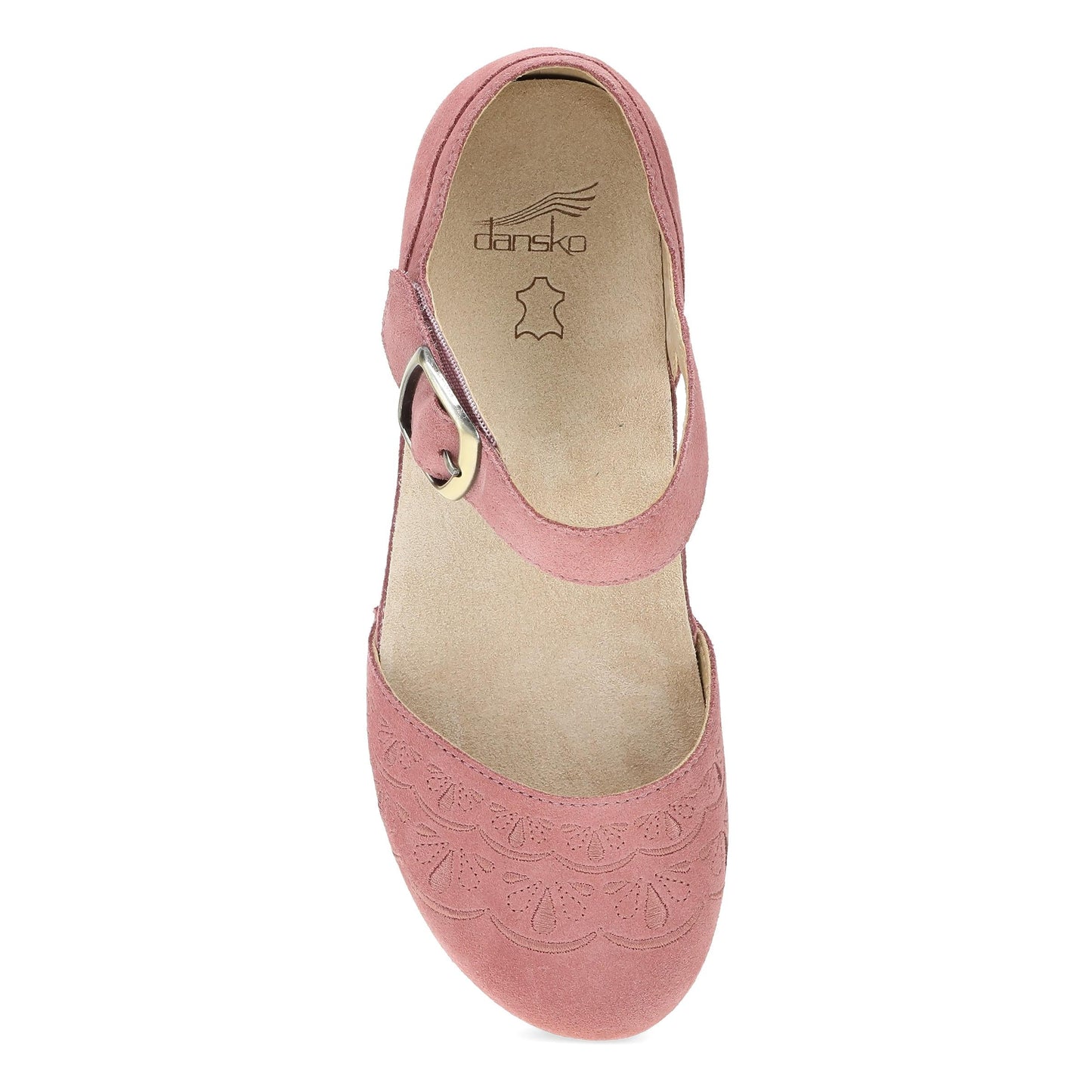 Dansko Mae Ash Rose Embroidered Suede