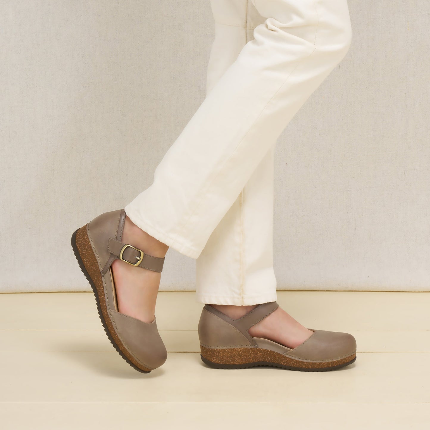 Dansko Mae Taupe Suede