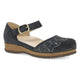 Charcoal Embroidered Suede Mary Jane