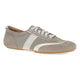 Taupe/Gold Suede Flat