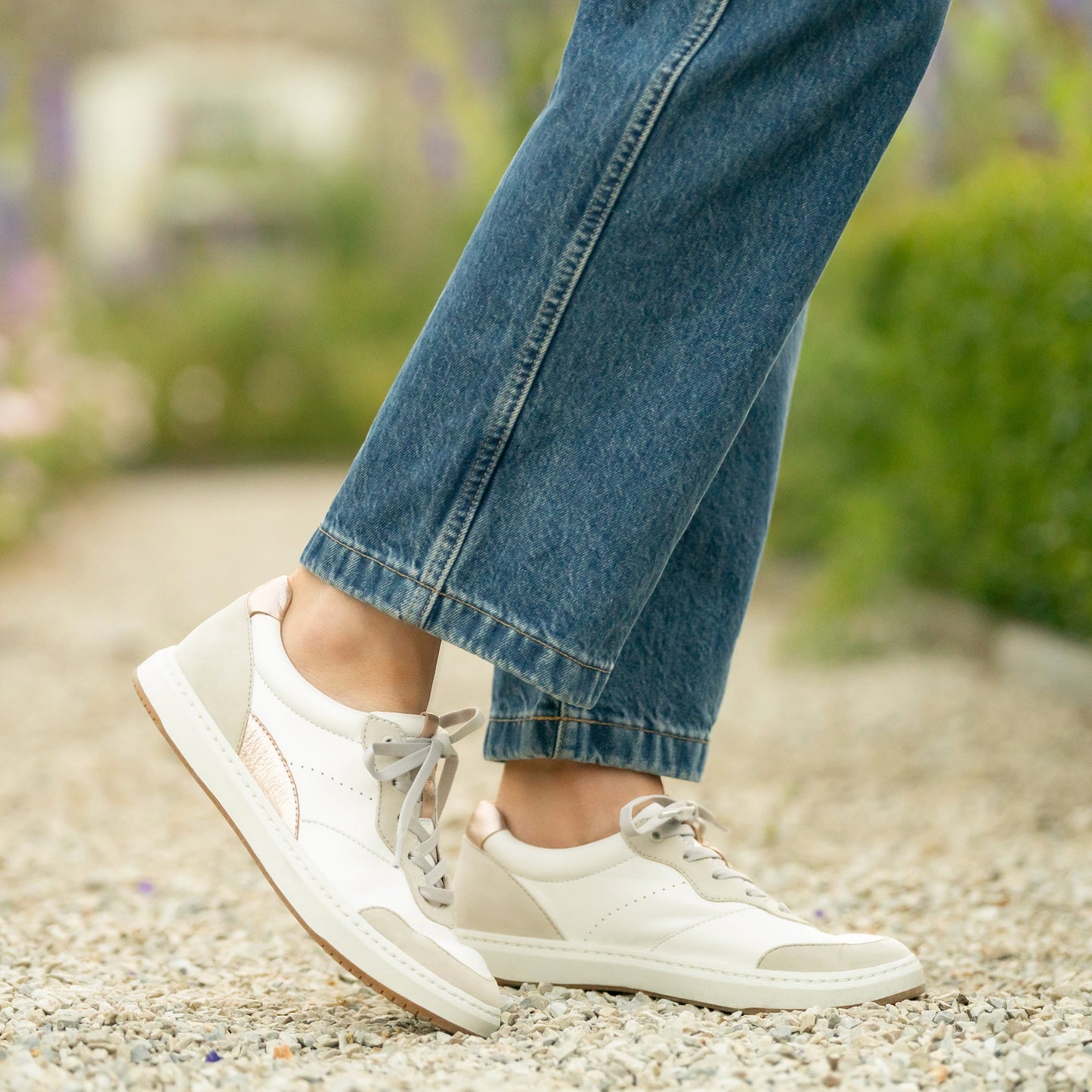 Dansko Josey White/Rose Gold Nappa