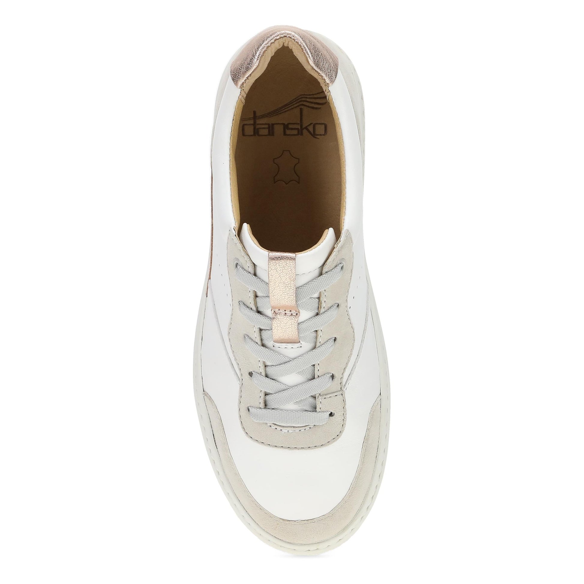 Dansko Josey White/Rose Gold Nappa