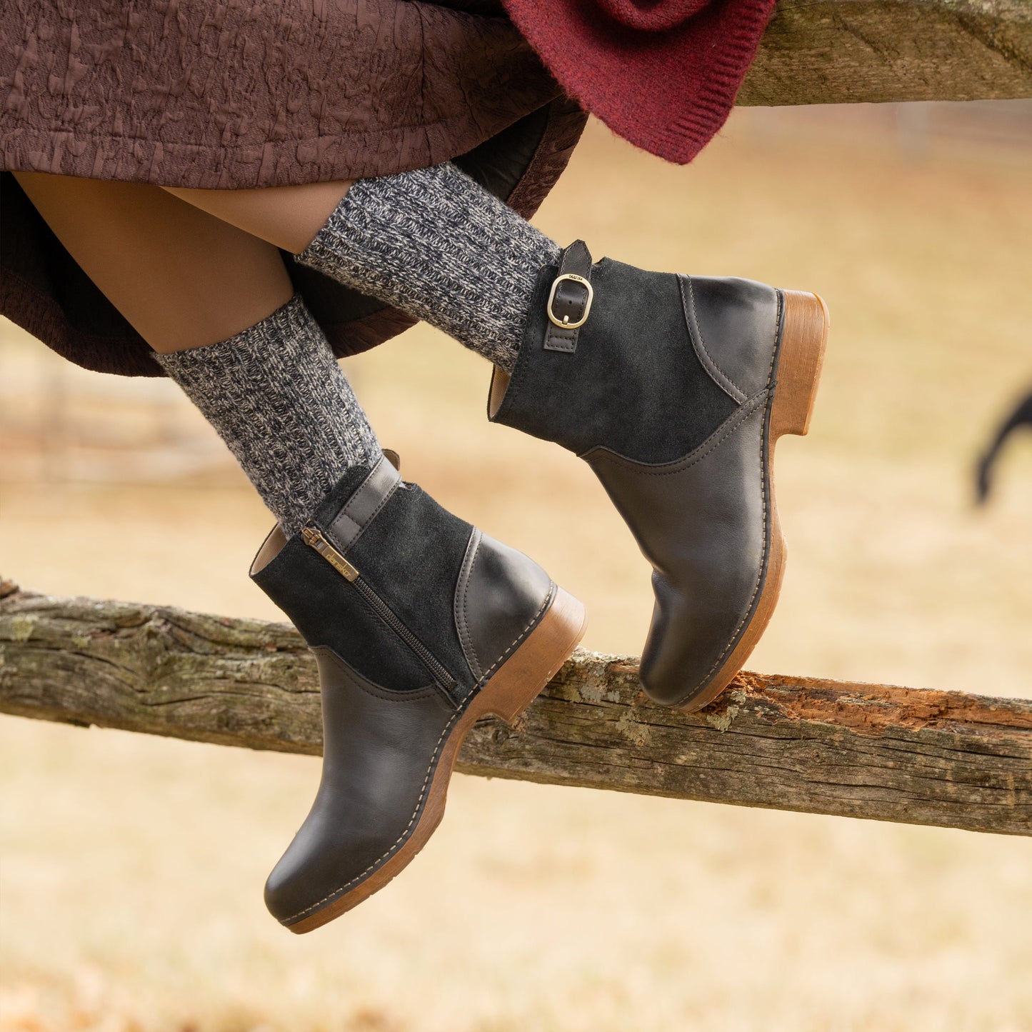 Dansko Monique Black Burnished Calf