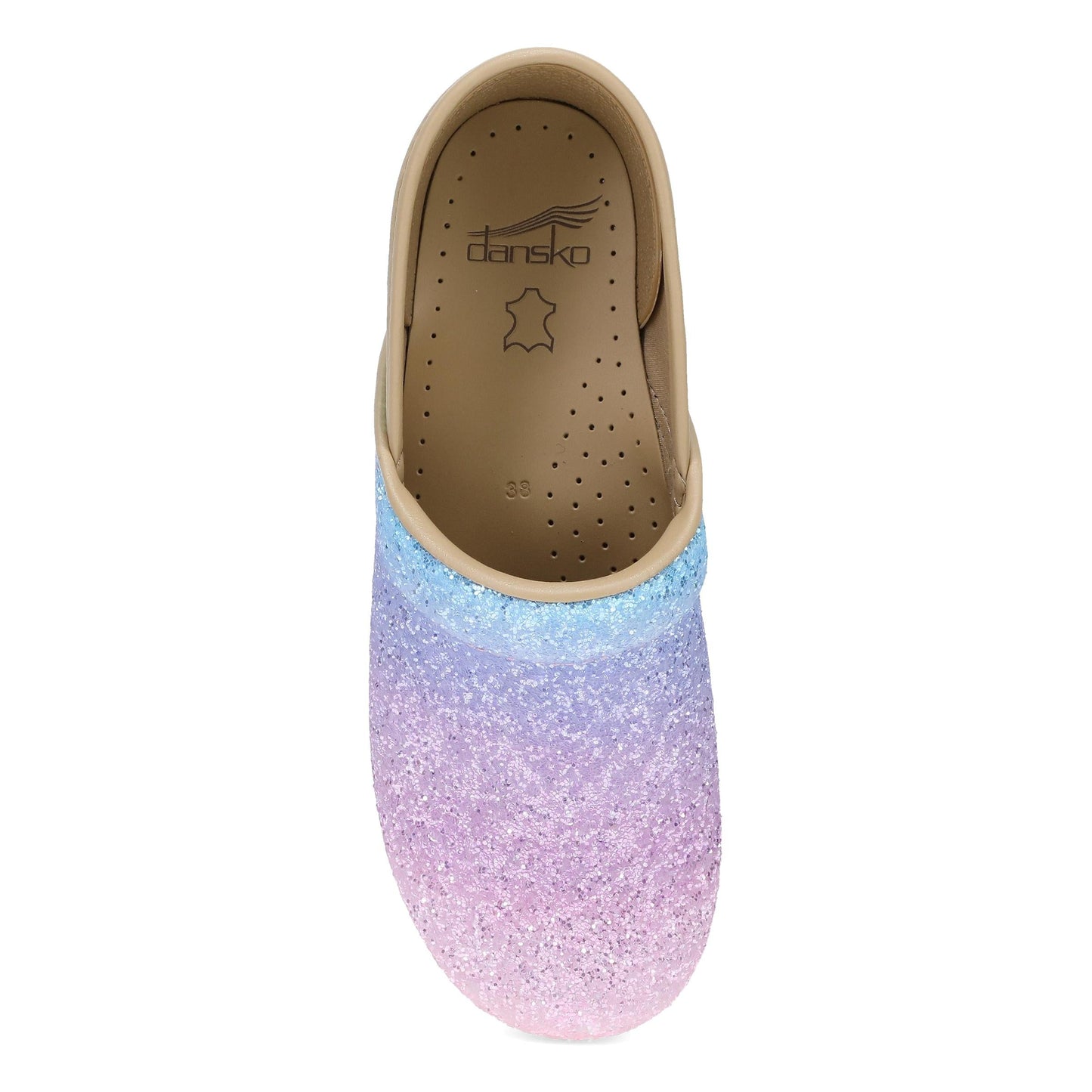 Dansko Wide Pro Pastel Rainbow Glitter