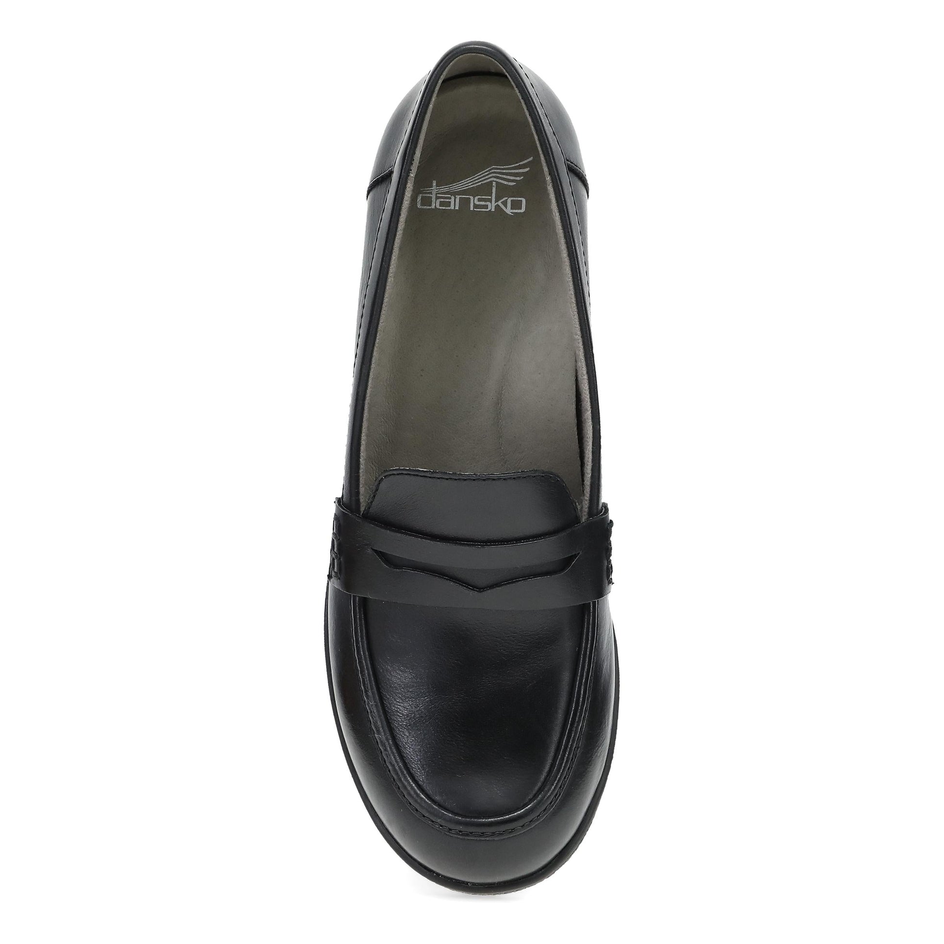 Dansko Danica Wide Black Waterproof Burnished