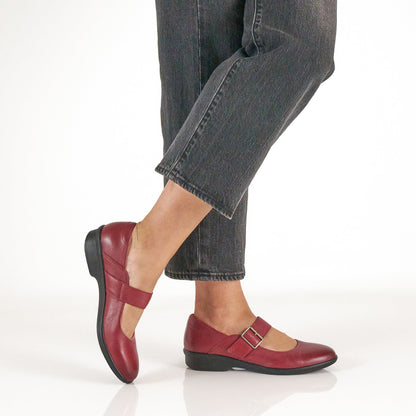 Dansko Collette Wide Red Burnished Nubuck