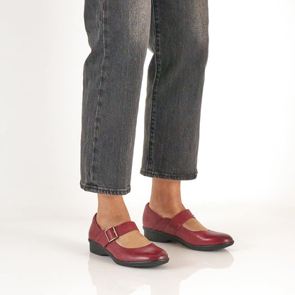 Dansko Collette Wide Red Burnished Nubuck