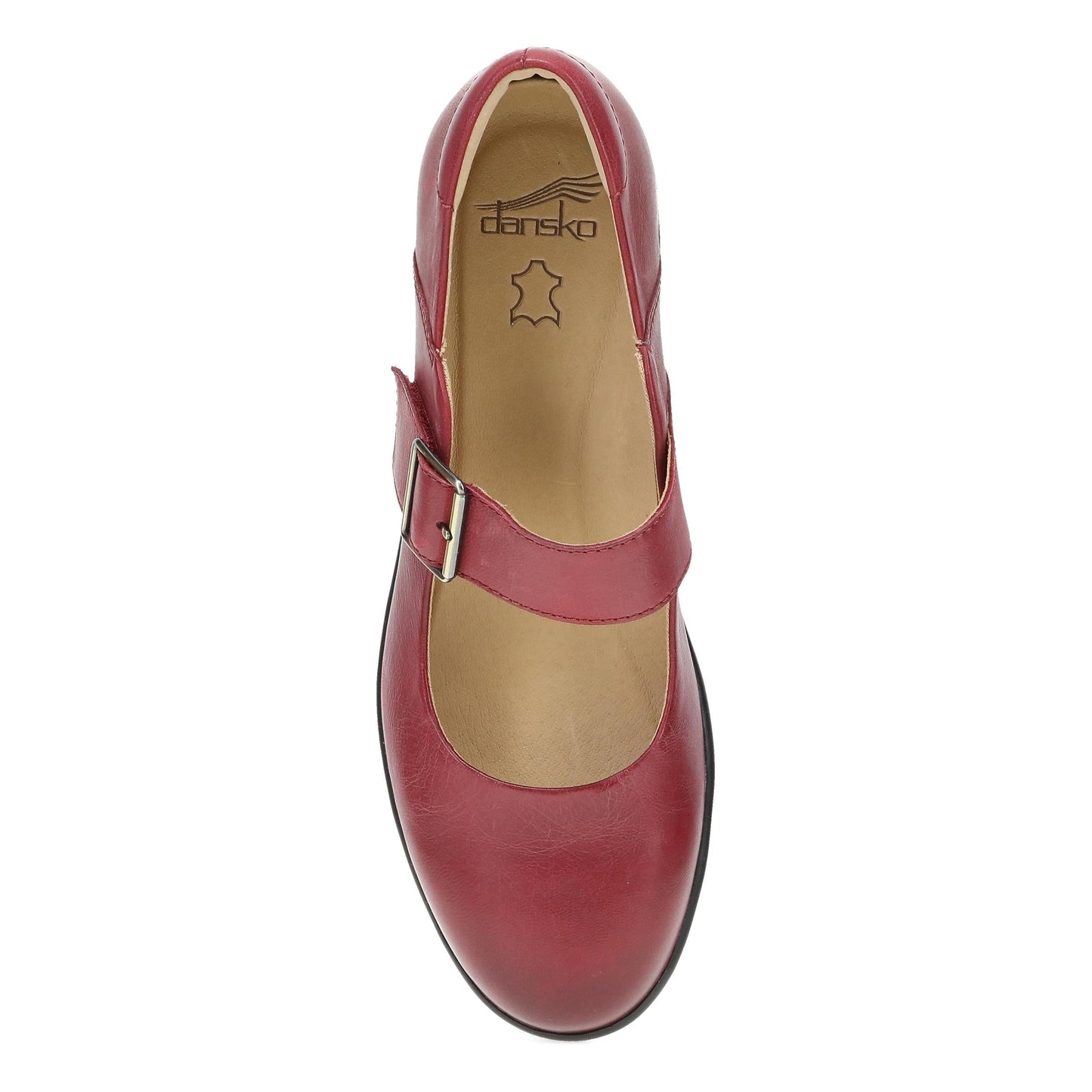 Dansko Collette Wide Red Burnished Nubuck