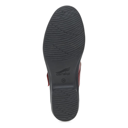 Dansko Collette Wide Red Burnished Nubuck