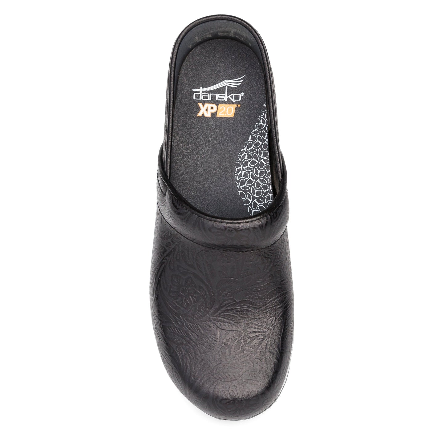 Dansko XP 2.0 Black Floral Tooled