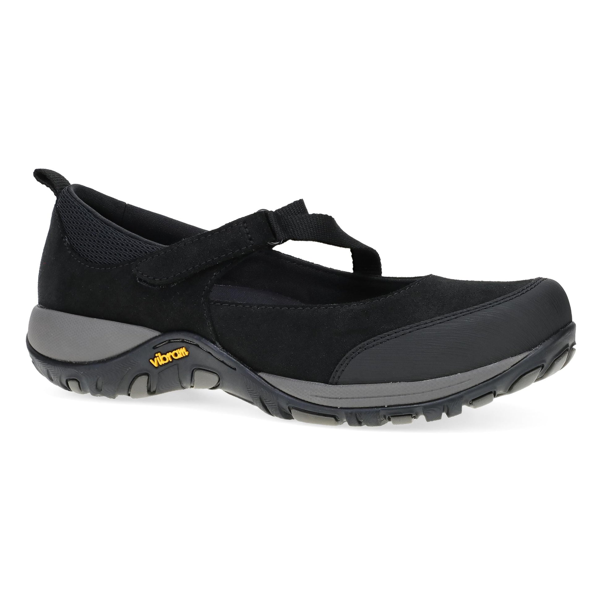 Black Burnished Suede Mary Jane,36