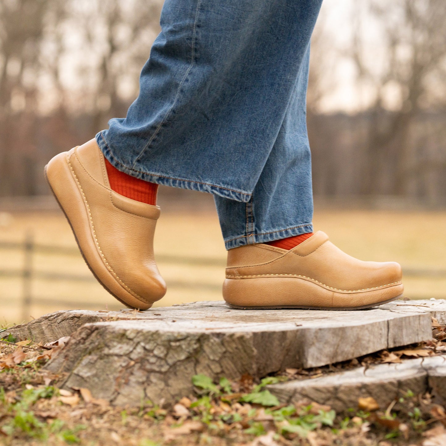 Dansko Platform Pro Honey Distressed