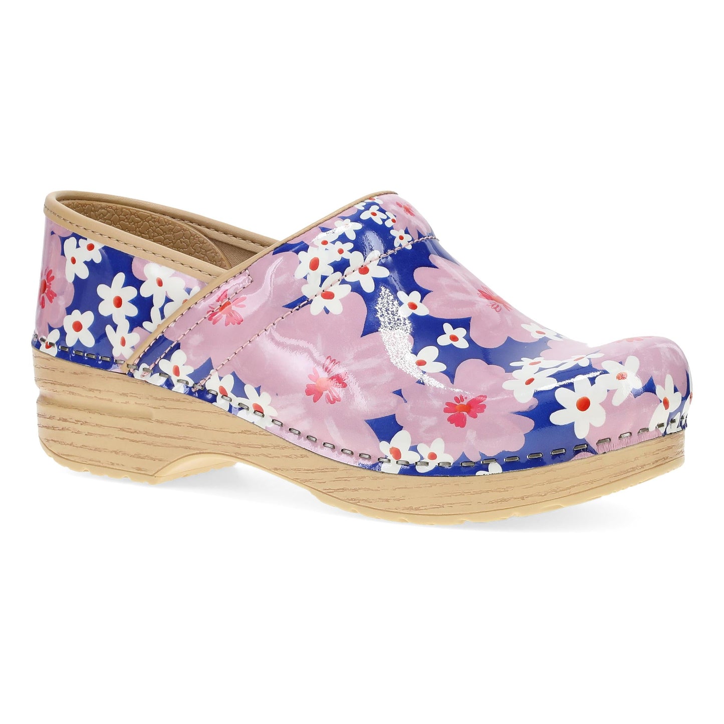 Dansko Wide Pro Pink Bloom Patent