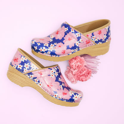 Dansko Wide Pro Pink Bloom Patent