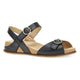 Black Burnished Nappa Sandal