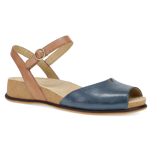 Dansko Cass Blue/Tan Leather