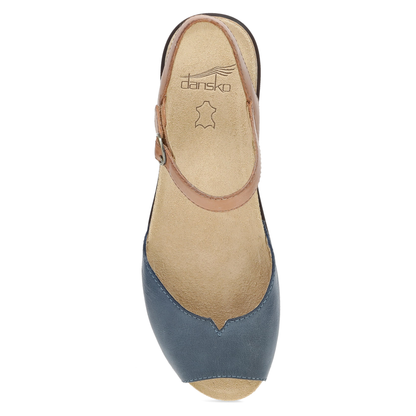 Dansko Cass Blue/Tan Leather