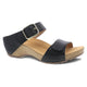 Black Milled Burnished Sandal