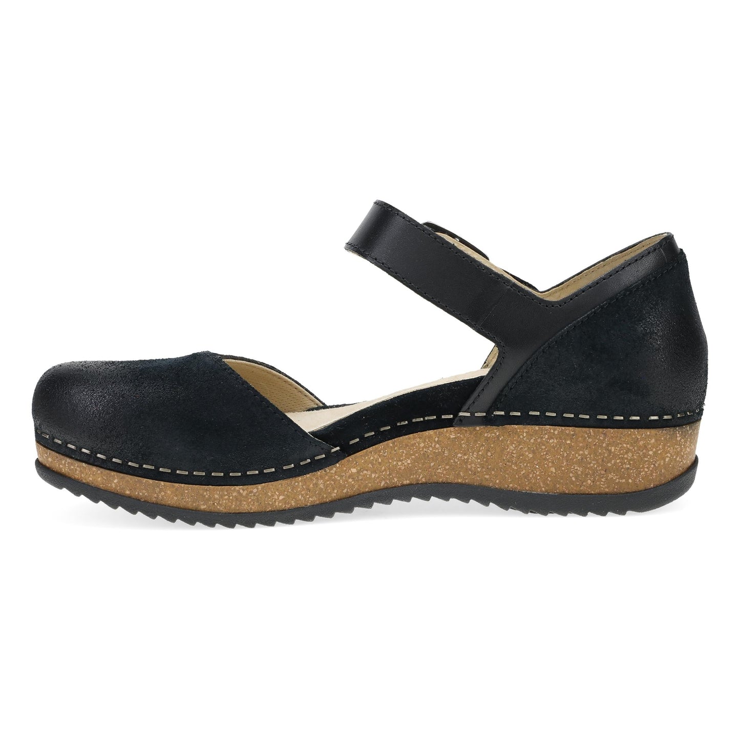 Dansko Mae Black Burnished Suede