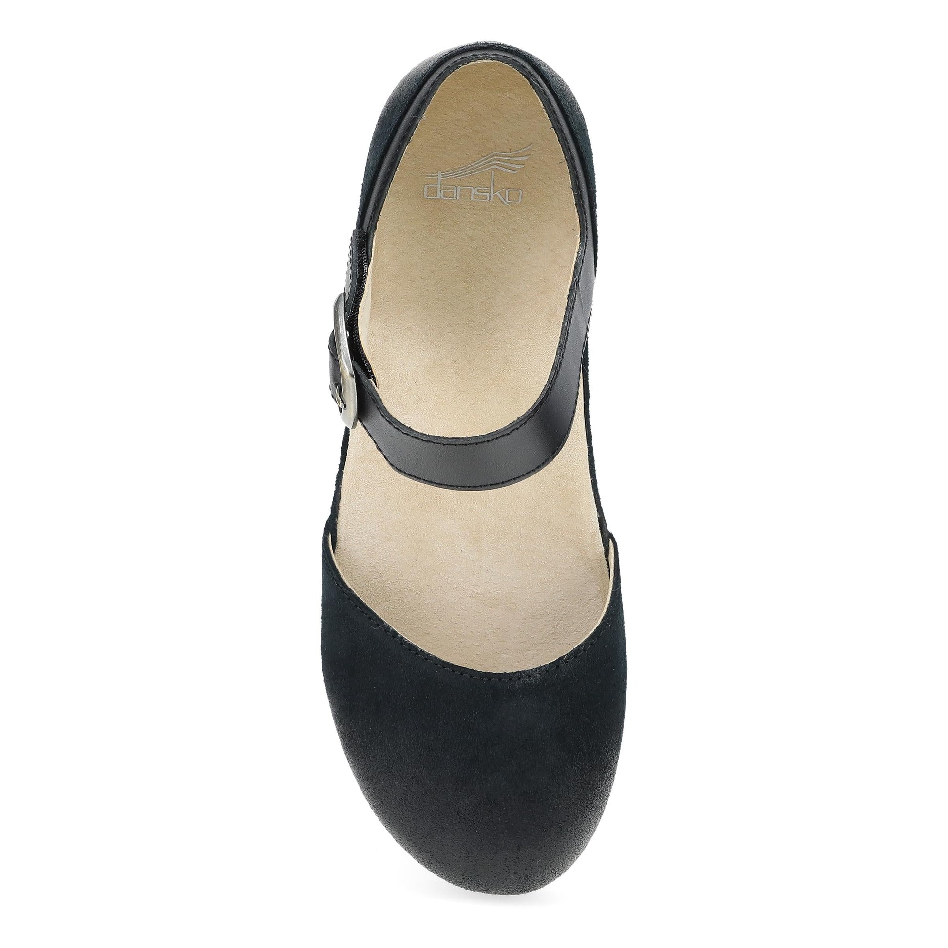Dansko Mae Black Burnished Suede