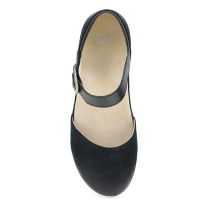 Dansko Mae Black Burnished Suede