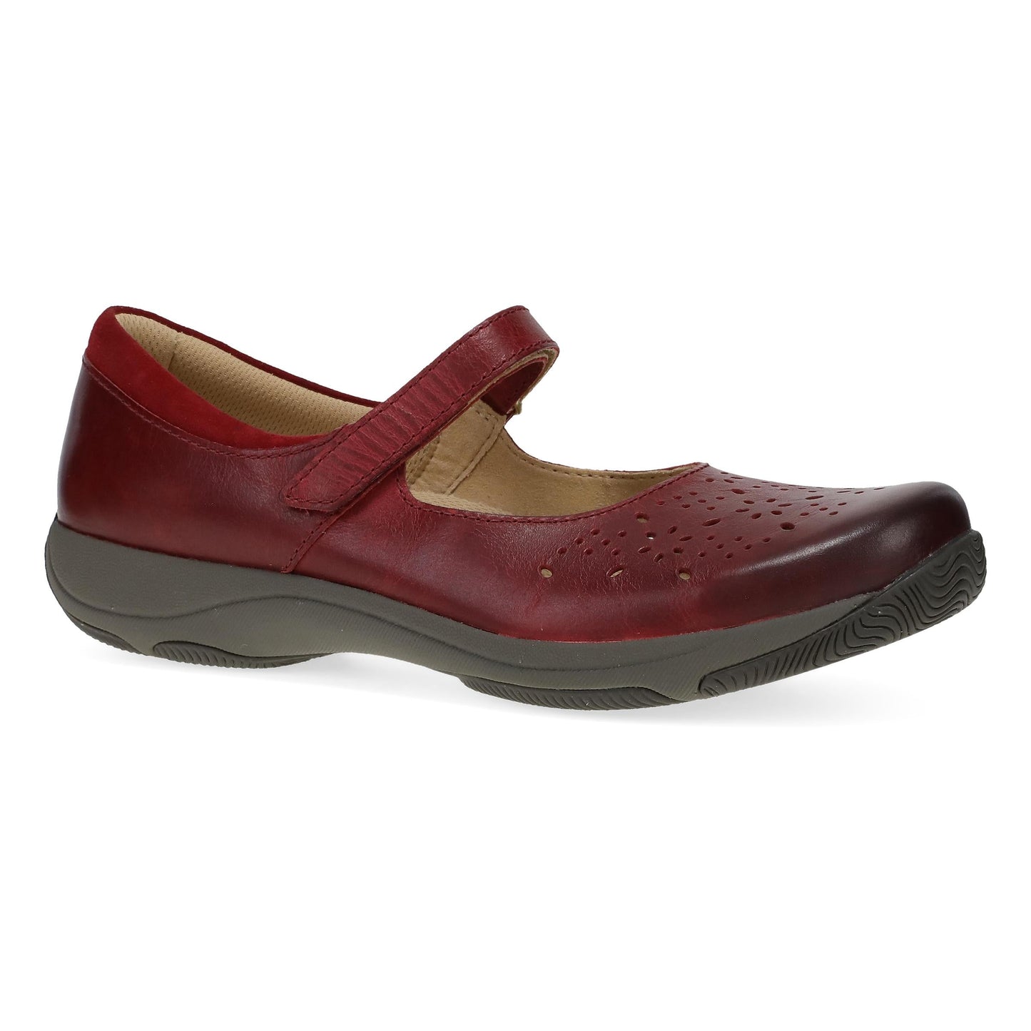 Red Waxy Burnished Mary Jane,36