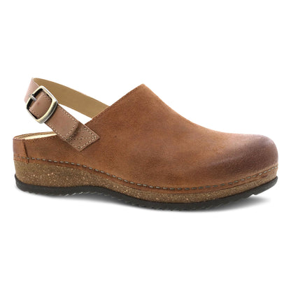 Tan Burnished Suede Mule,36