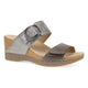 Pewter/Taupe Leather Sandal