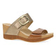 Gold Tan Leather Sandal