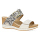 Snake Ivory Leather Sandal