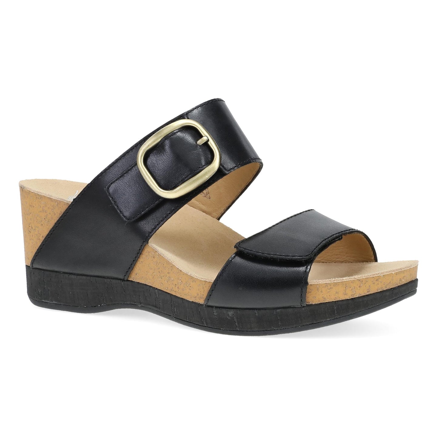 Black Burnished Nappa Sandal,36