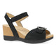 Black Milled Nubuck Sandal