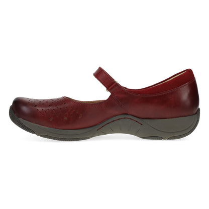 Dansko Stacy Wide Red Waxy Burnished