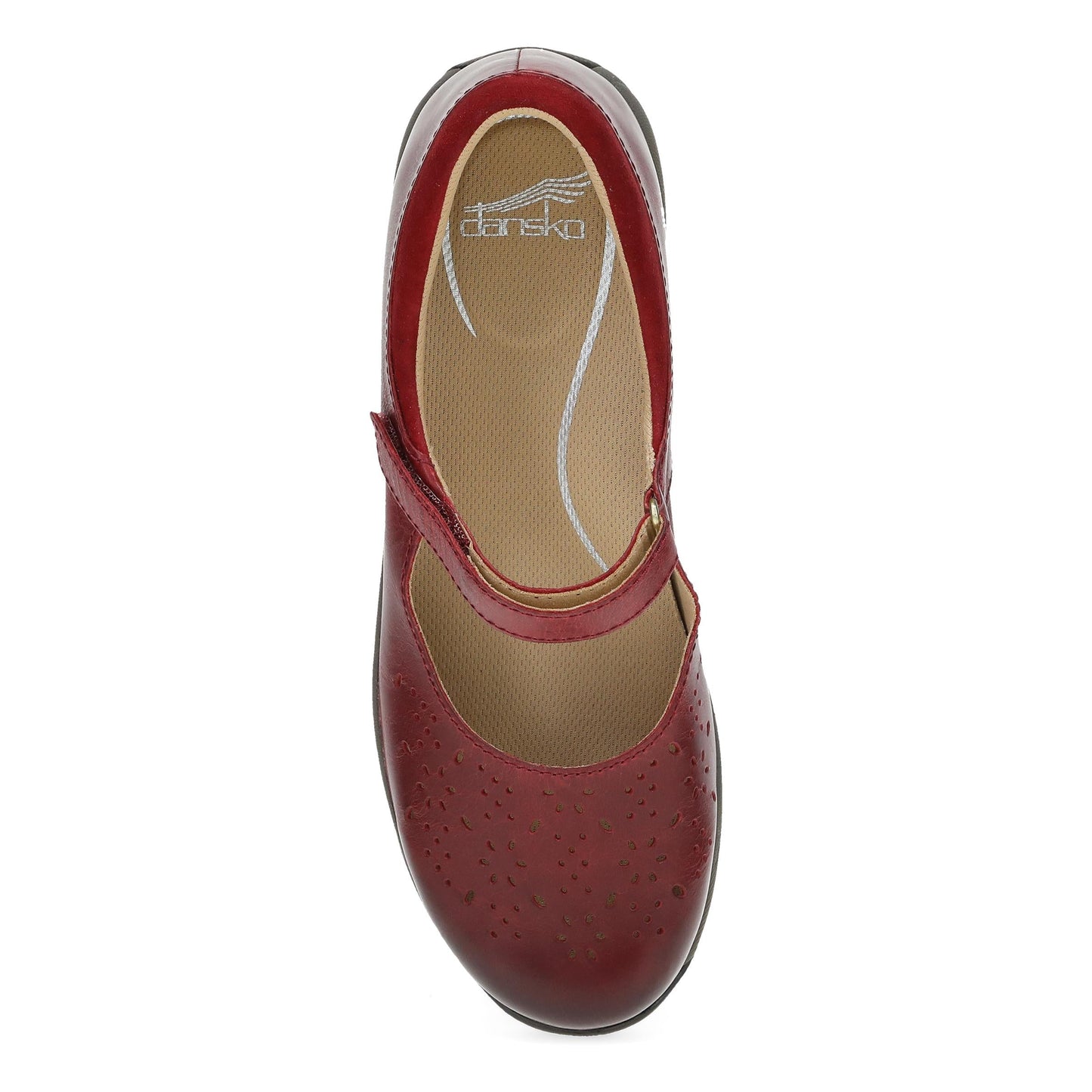 Dansko Stacy Wide Red Waxy Burnished