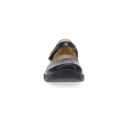 Dansko Stacy Wide Black Waxy Burnished