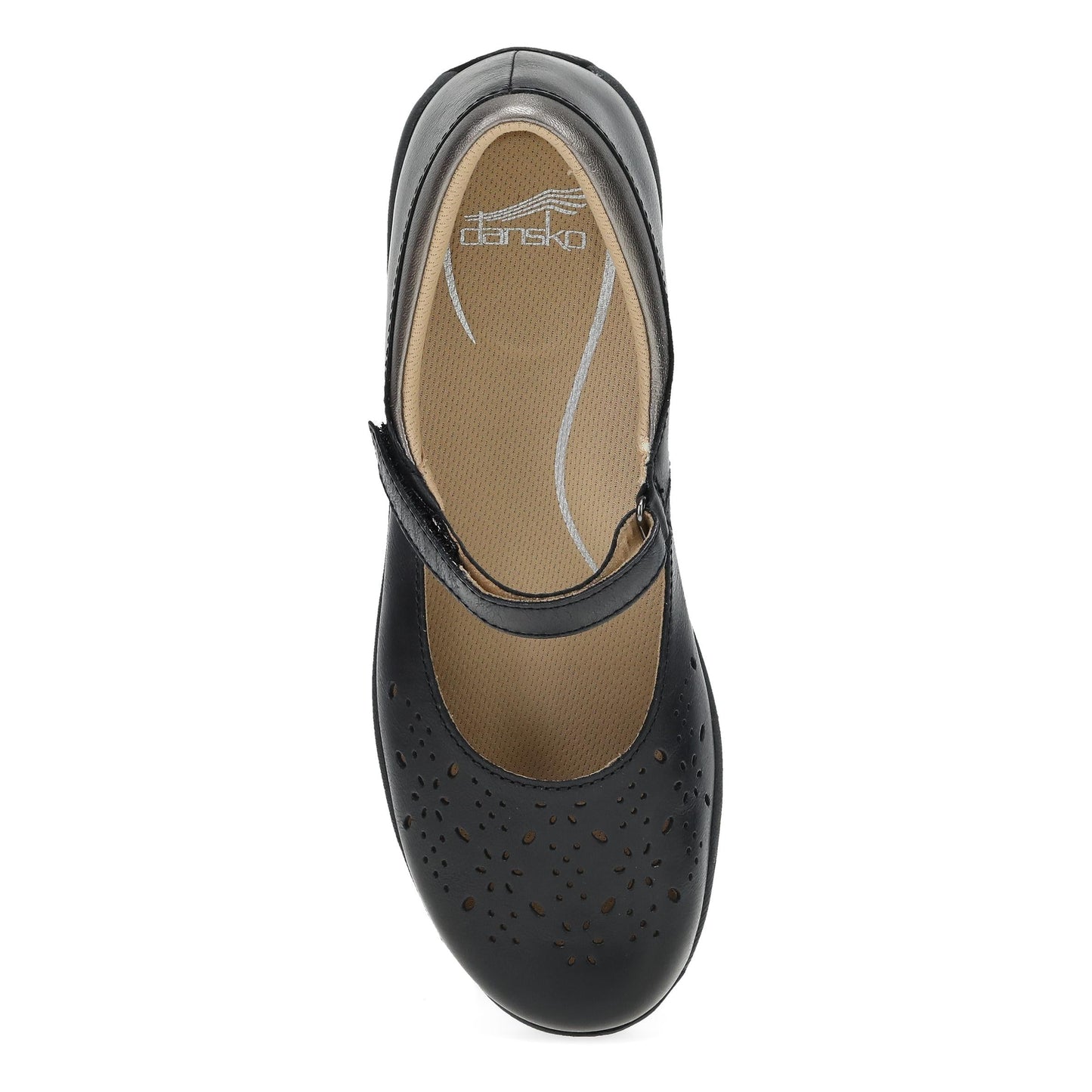Dansko Stacy Wide Black Waxy Burnished