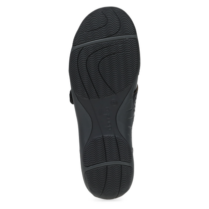 Dansko Sallie Wide Black Waxy Burnished