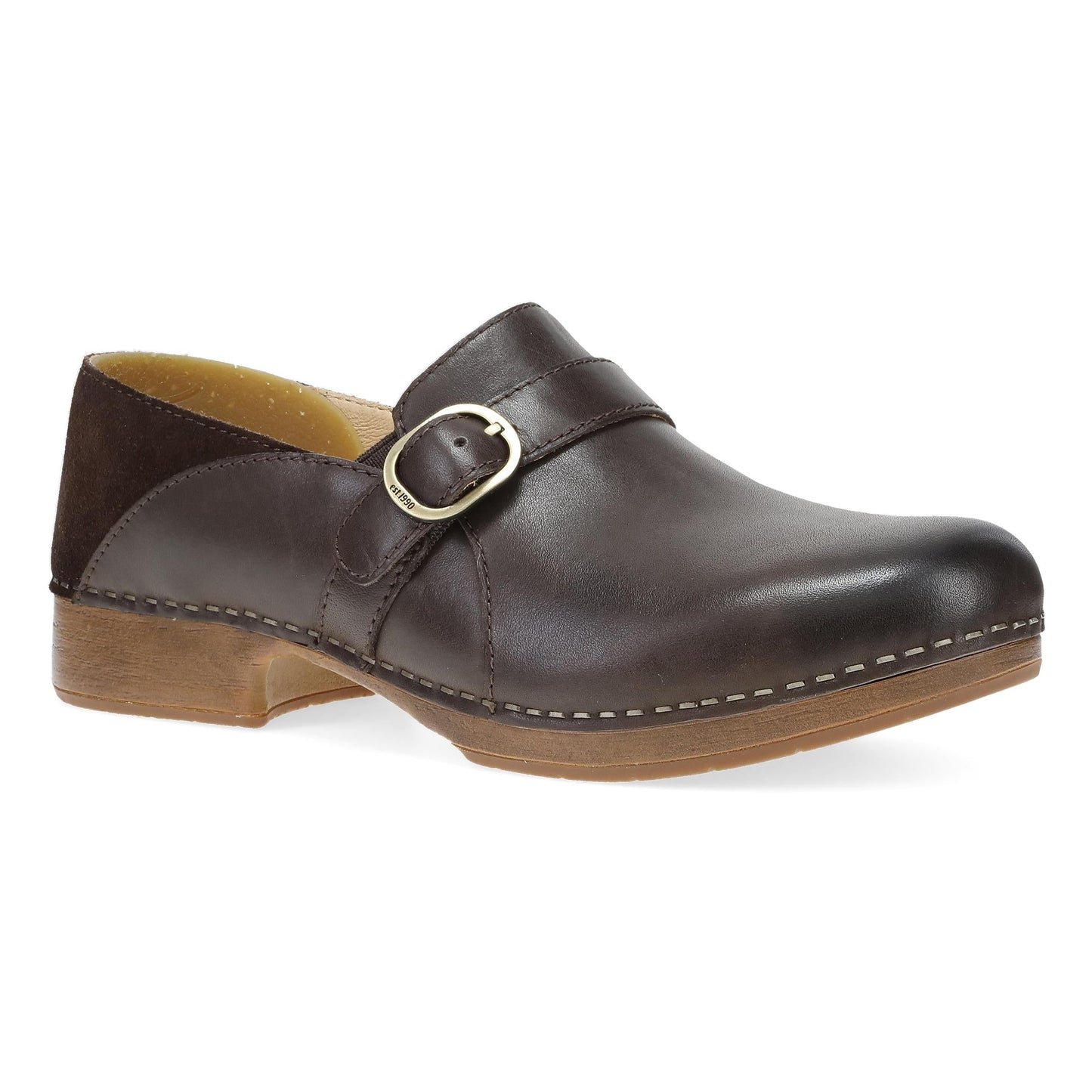 Chocolate Burnished Calf Clog,36