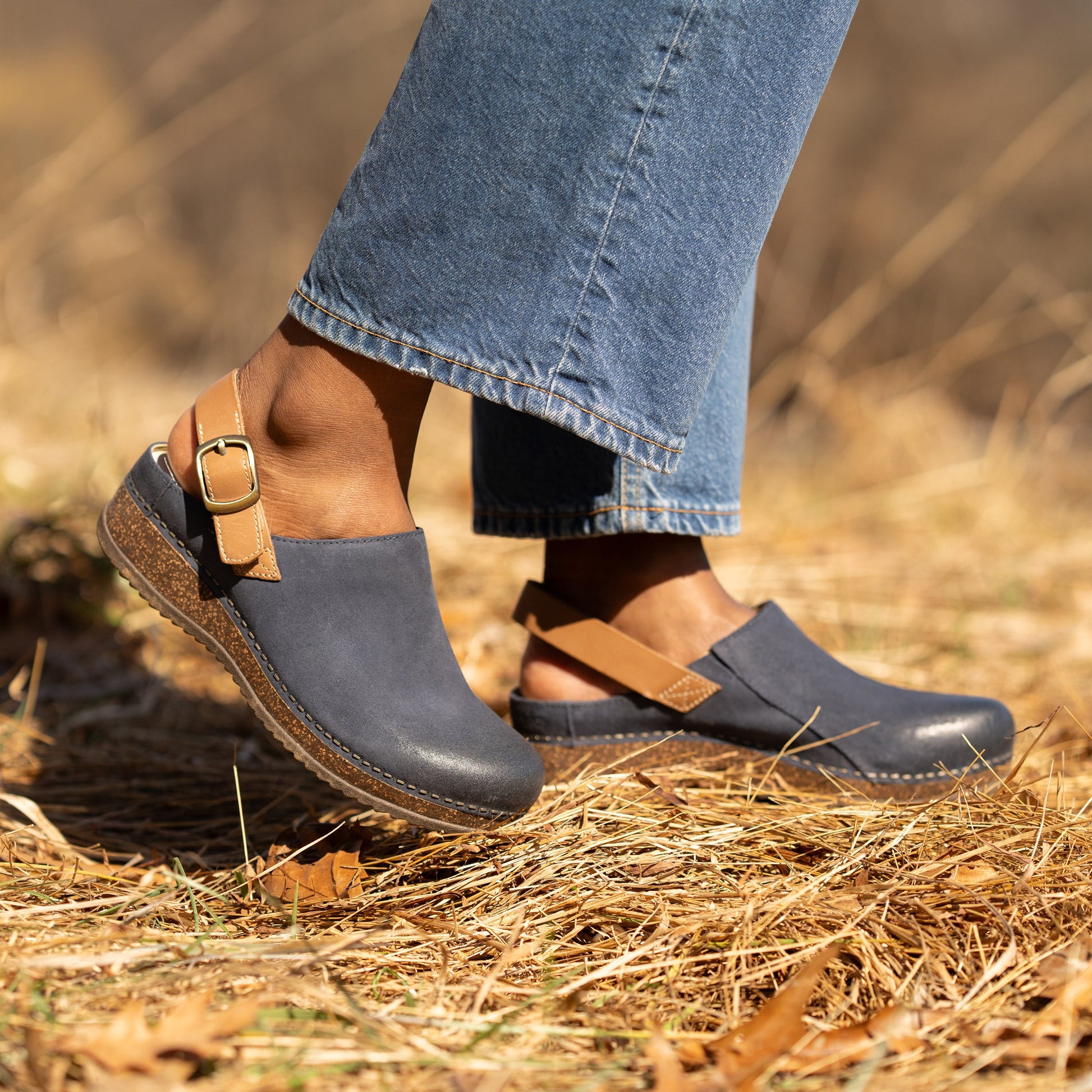 Dansko Merrin Blue Burnished Suede