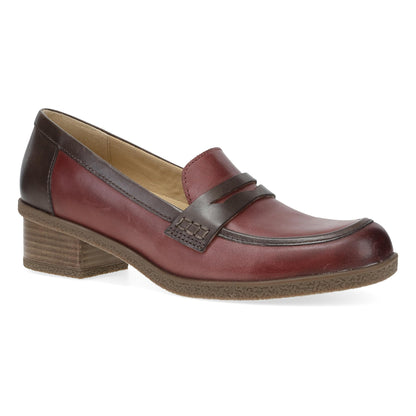 Plum/Chocolate Waterproof Burnished Loafer,36